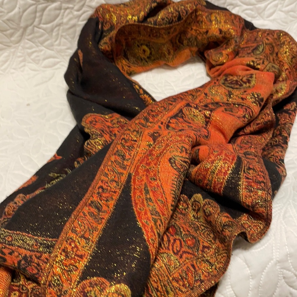 Fall themed sparkling pashmina